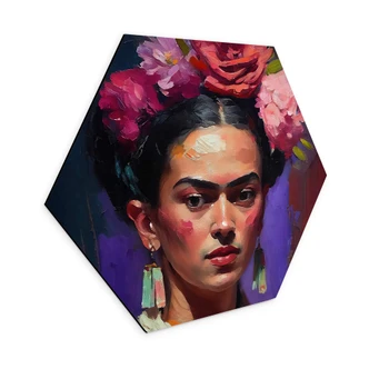 Hexagon Dibond Treechild - Portret van Frida 