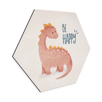 Hexagon Dibond Dino Be Happy - Brachiosaurus - Tunaboylu 