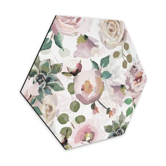 Hexagon Dibond Un Designs - Flower Art 
