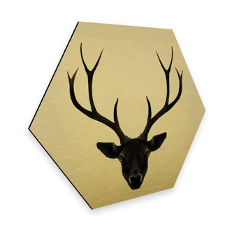 Hexagon Alu-Dibond Goudeffect Ireland - the Black Deer 