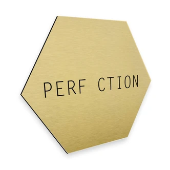 Hexagon - Alu-Dibond-Goldeffekt Nordic Creators - Perfection 
