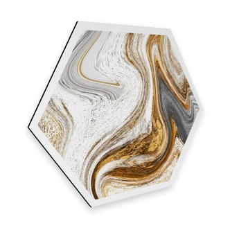 Hexagon - Alu-Dibond - Golden Struggle 