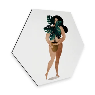 Hexagon - Alu-Dibond - Kubistika - Naked Lady Hexagon - Alu-Dibond - Kubistika - Naked Lady