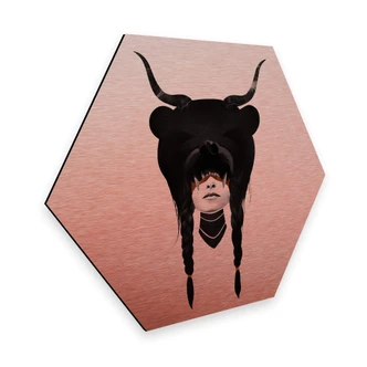 Hexagon Alu-Dibond Kopereffect Ireland - Bear Warrior 