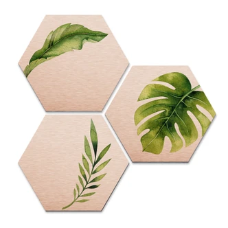 Hexagon - alu dibond koper - Kvilis Jungle 04 