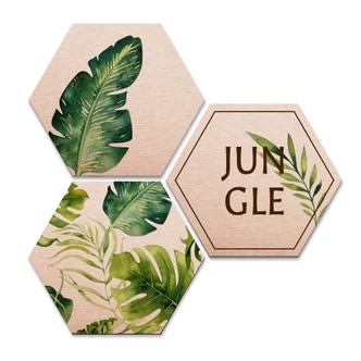 Hexagon Alu dibond koper effect Kvilis - Jungle Hexagon Alu dibond koper effect Kvilis - Jungle
