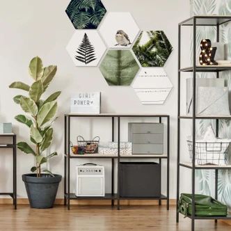 Hexagon - Alu-Dibond - Natürliche Vielfalt (6-teilig) 