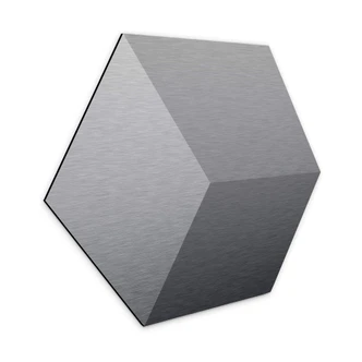 3D Hexagon - Alu-Dibond Silber 