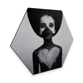 Hexagon Alu-Dibond Zilvereffect - Ireland - Hold on 