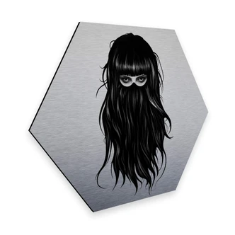 Hexagon - Alu-Dibond-Silbereffekt Ireland - It-Girl 