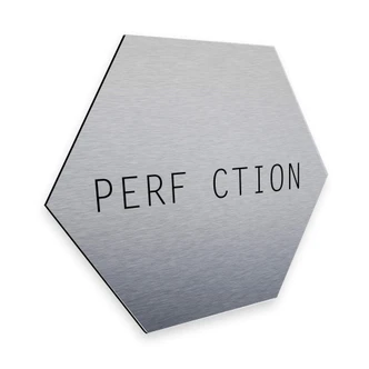 Hexagon - Alu-Dibond-Silbereffekt Nordic Creators - Perfection 