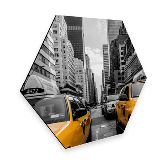 Hexagon alu-dibond - Streets in New York City 