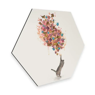 Hexagon - Alu-Dibond Graves - Catching Butterflies 