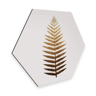 Hexagon - Alu-Dibond Kubistika – Golden Fern 