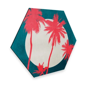 Hexagon - Alu-Dibond - Kubistika - Carribean Night Hexagon - Alu-Dibond - Kubistika - Carribean Night