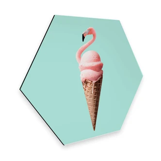 Hexagon - Alu-Dibond - Loose - Flamingo Ijs 
