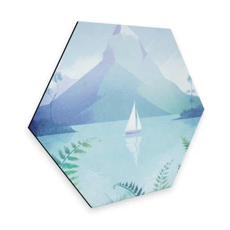 Hexagon Alu-Dibond - Rivers - Nieuw Zeeland 