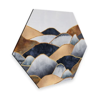 Hexagon Dibond Fredriksson - Golden Hills 