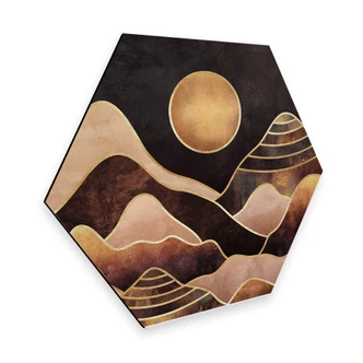 Hexagon Dibond Fredriksson - Sunset 
