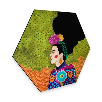 Hexagon Dibond Hülya - Portrait of Frida 