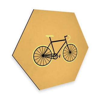 Hexagon Dibond Kubistika - Fiets 