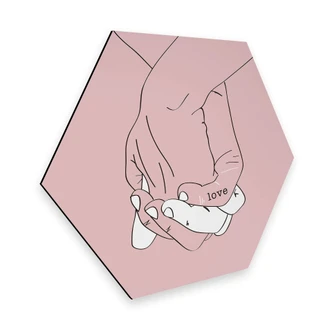 Hexagon - Alu-Dibond Kubistika - Hand in Hand 