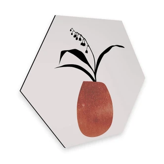 Hexagon Dibond Kubistika - Blooming Winter 