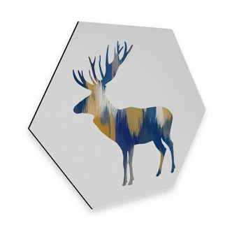 Hexagon - Alu-Dibond Orara Studio - Moose Blue and Yellow 
