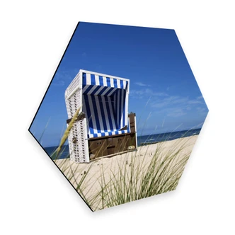 Hexagon - Alu-dibond - Strandstoel 