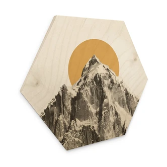 Hexagon - Holz Sonne hinter Berg - Bodart Hexagon - Holz Sonne hinter Berg - Bodart