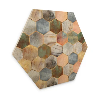 Hexagon Hout Fredriksson - Marmer & Parelmoer 