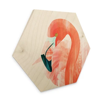 Hexagone - Bois Goed Blauw - Pink Flamingo 