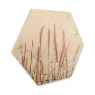 Hexagon Hout Grass at Sea 