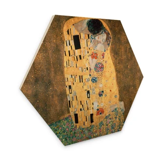 Hexagon Wood Klimt - the Kiss Hexagon Wood Klimt - the Kiss