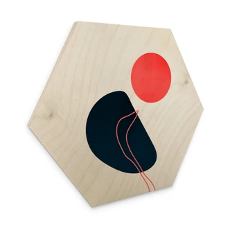 Hexagon Hout Kubistika - Abstraction 