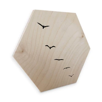 Hexagon - Holz Birke-Furnier Kubistika - Hoch am Himmel 