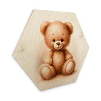 Hexagon Hout Kleine teddybeer - Magnusson 