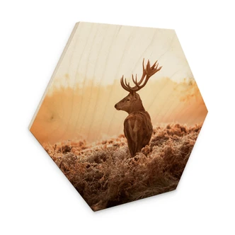 Hexagon Hout Majestueus Hert 