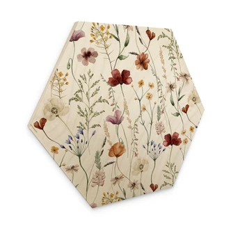 Hexagone - Bois Fleurs sauvages multicolores - UN Designs 