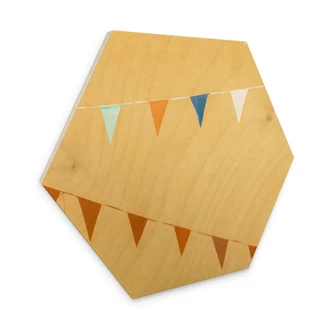 Hexagone - Bois Drapeaux mexicains - Zwart 