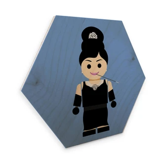 Hexagon - Holz Birke-Furnier Gomes - Audrey Hepburn Spielzeug 