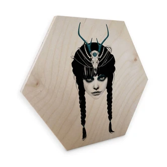Hexagon - Holz Birke-Furnier Ireland - Wakeful warrior 