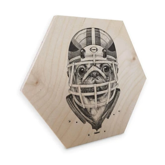 Hexagon - Birch veneer Kools - American Pug Football 