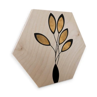 Hexagon - Holz Birke-Furnier Kubistika - Cinco 