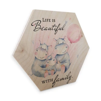 Hexagon Hout Kvilis - Nijlpaarden 