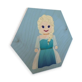Hexagon - Birch veneer Gomes - Elsa Frozen toy Hexagon - Birch veneer Gomes - Elsa Frozen toy