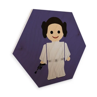 Hexagon - Holz Birke-Furnier Gomes - Princess Leia Spielzeug 