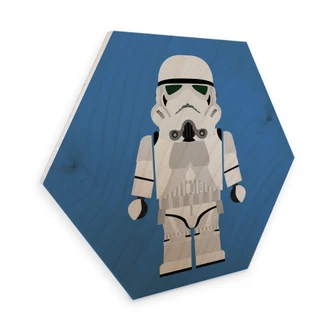 Hexagon - Holz Birke-Furnier Gomes - Stormtrooper  