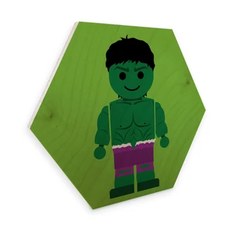 Hexagon - Holz Birke-Furnier Gomes - The Hulk Spielzeug 