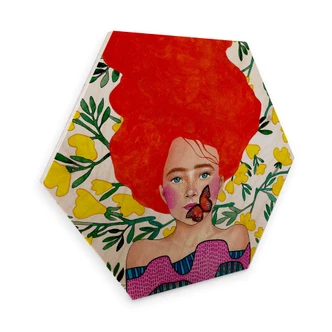 Hexagon - Holz Birke-Furnier - Hülya - Wir sind frei 